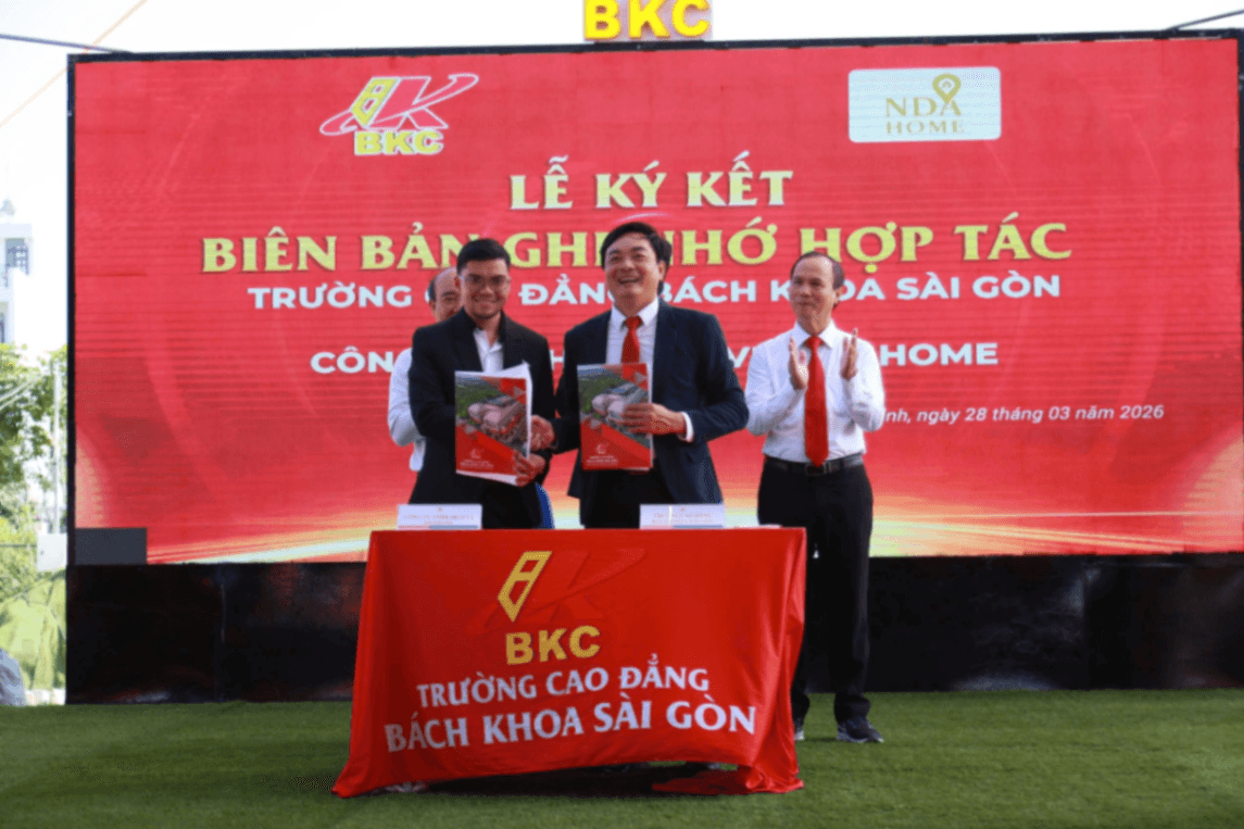 NDAHome ký MOU cùng Cao đẳng Bách Khoa Sài Gòn – Kết nối sinh viên với cơ hội nghề nghiệp thực tế